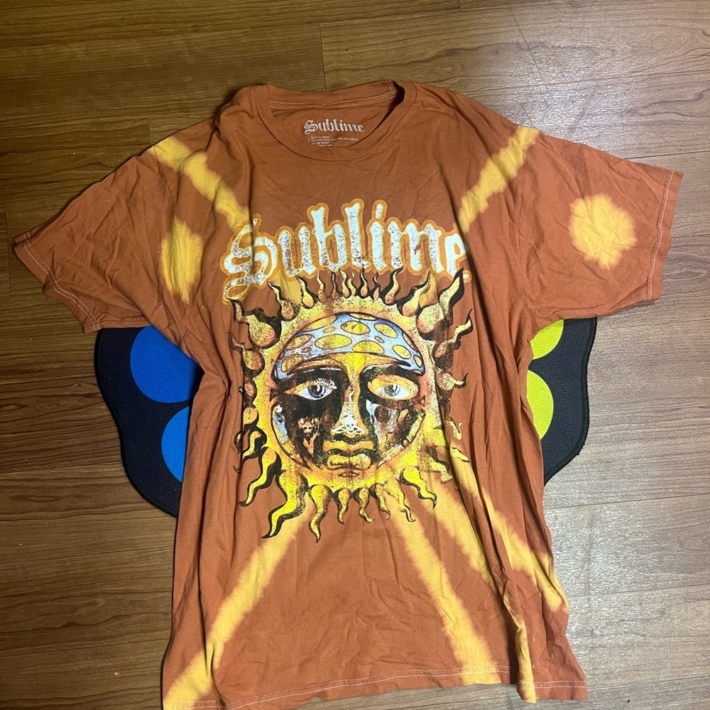 Sublime Orange and Brown tie dye Graphic T-Shirt